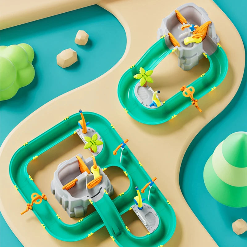 Todler Kids Toys Outdoor Water Table Toy Water Surfing Adventure Water Toys Fishing Toys Summer Parent-child Interaction Game