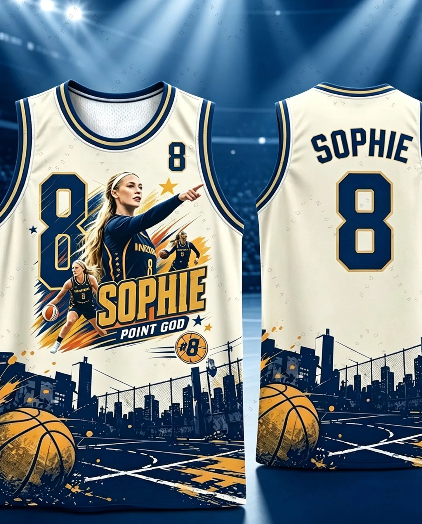 2026 Summer Sophie Cunningham The Point Is To Win Game Tank Top Basketball Jersey Mens Women's Breathable Kids Basketball Jersey