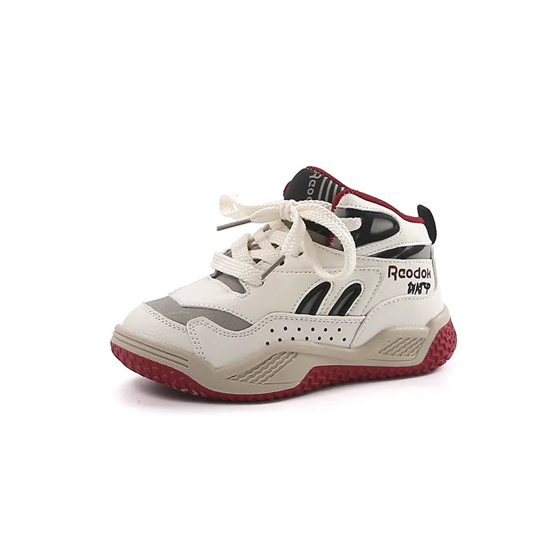 Kids Basketball Shoes High Top Handsome Boys Sports Shoes Casual Soft Bottom 2025 Autumn New Children Fashion Shoes Non-slip