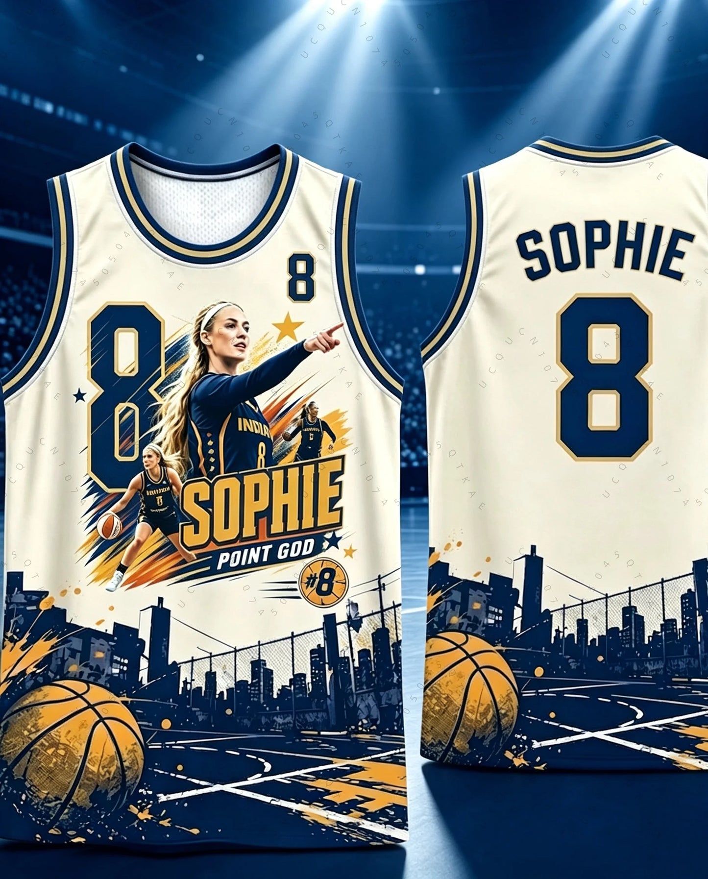 2026 Sophie Cunningham The Point Is To Win Game Tank Top Basketball Jersey Mens Women's Breathable Kids Outfit Basketball Jersey