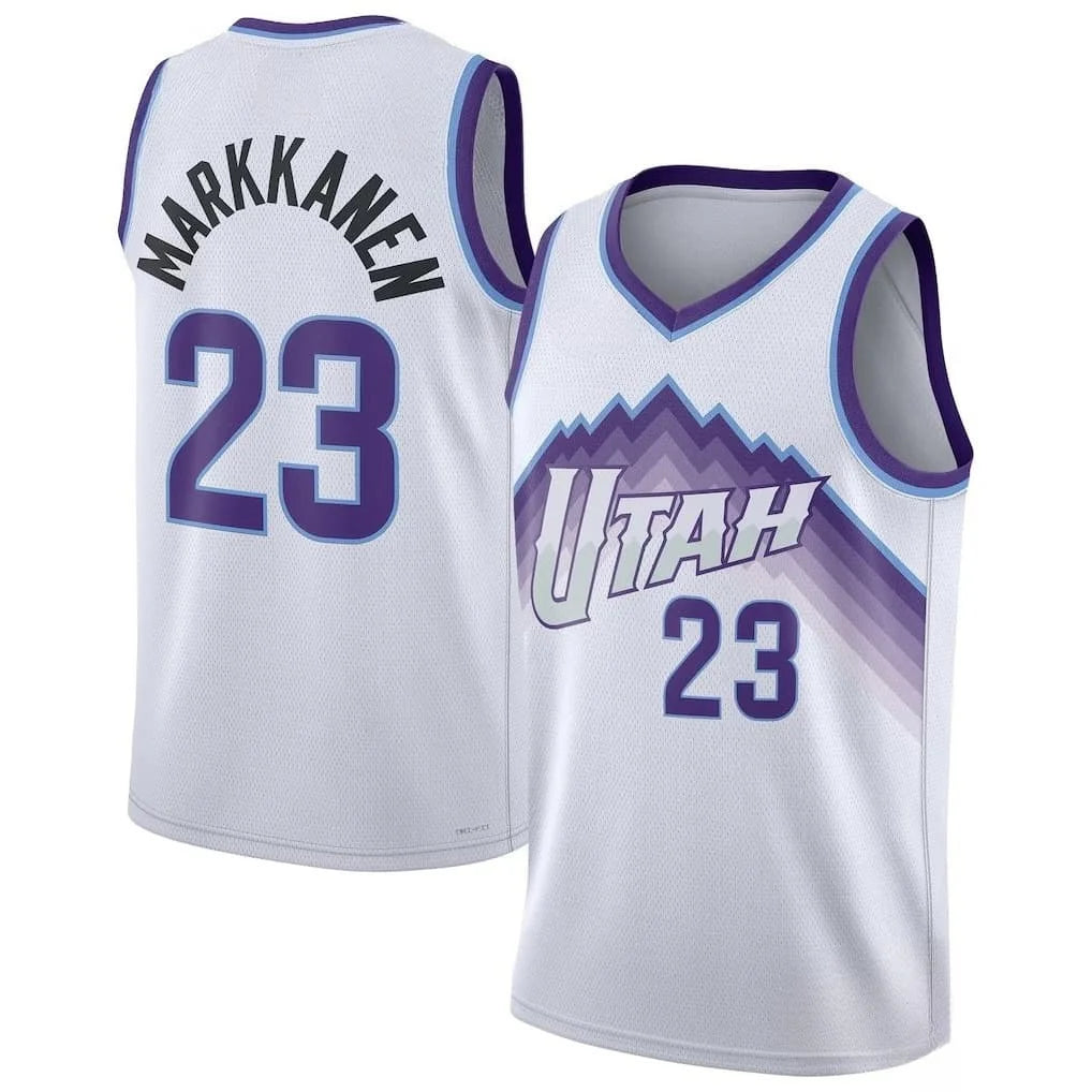 Basketball Jersey - White Base Blue Number Sleeveless Design Premium Team Apparel for Fans  Family Kids Tees Fashion Quick Dry