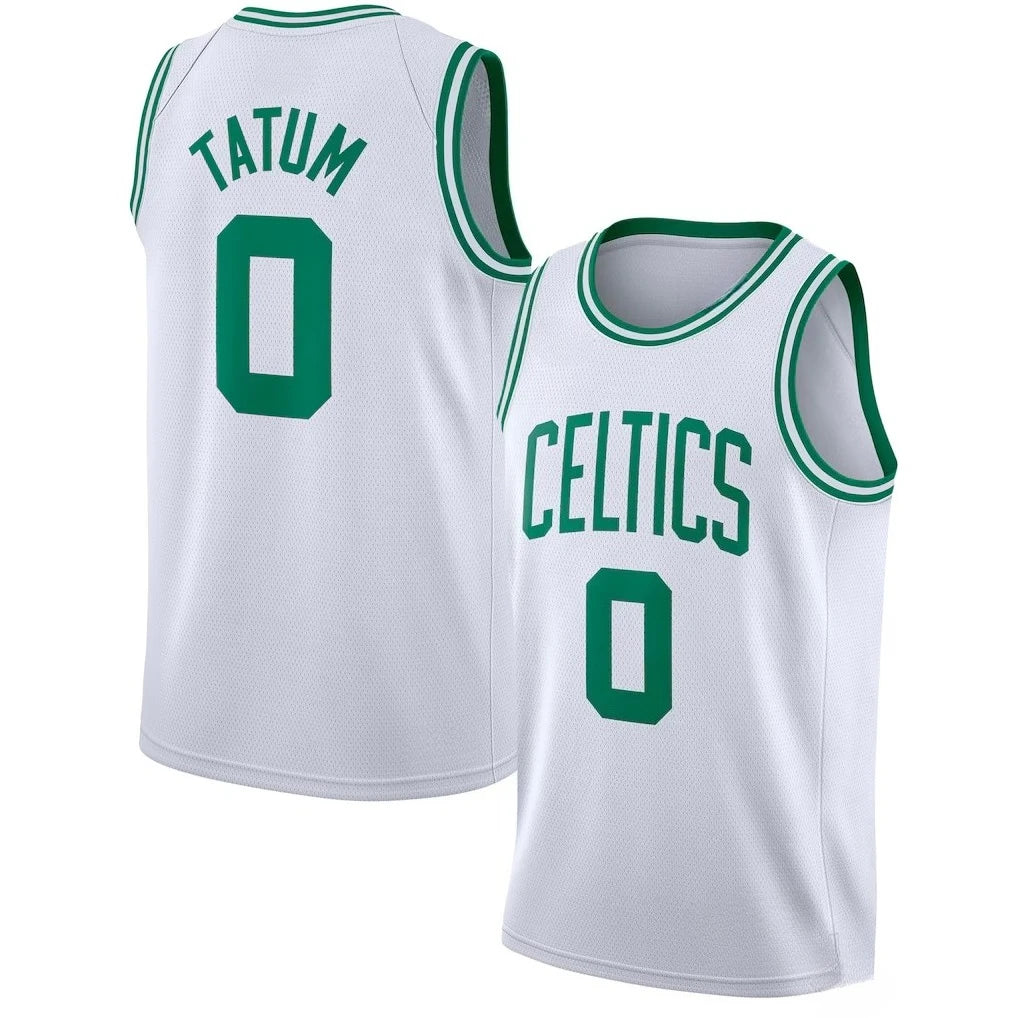 Basketball Jersey - White with Green Accents Breathable Sports 3d HD Prints Ideal Jersey
