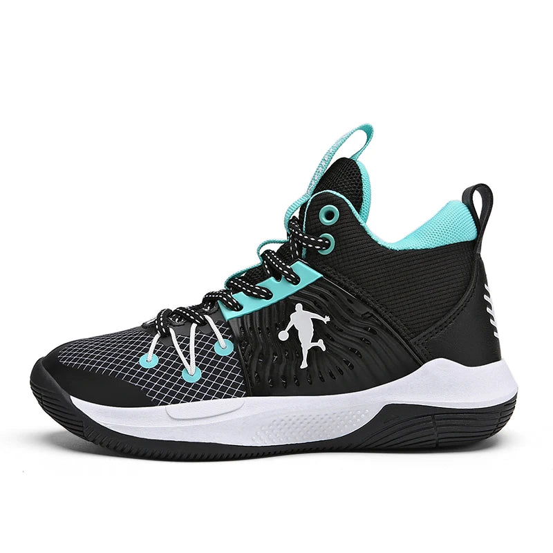 Brand Design Basketball Shoes For Kids Sneakers Comfort Cushion Boys Sport Sneakers Training Shoes Non-Slip Children's Sneakers