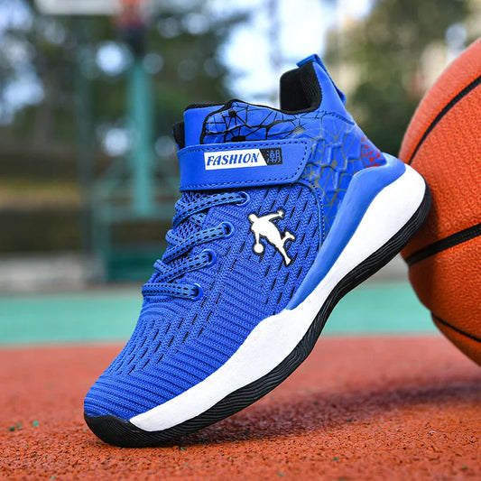 Children's Basketball Shoes New Style Boys Girls' Sports Trainers Student Fashion Mesh Breathable Running Sneakers Kids Footwear