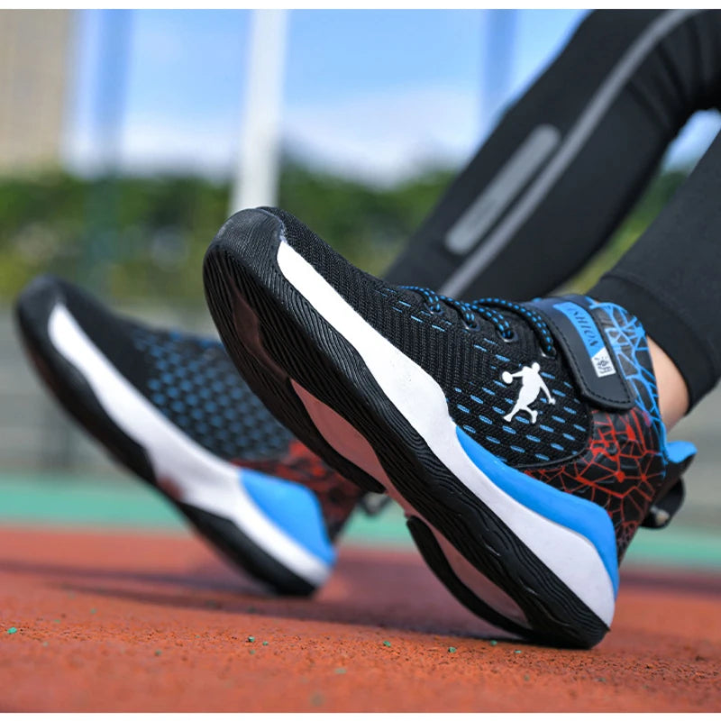 Children's Basketball Shoes New Style Boys Girls' Sports Trainers Student Fashion Mesh Breathable Running Sneakers Kids Footwear