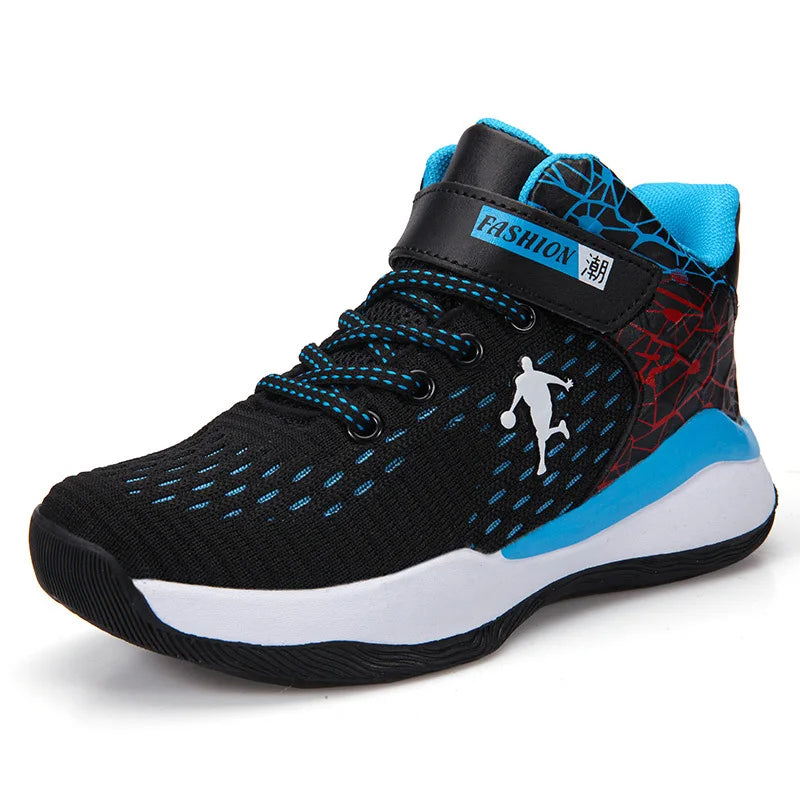 Children's Basketball Shoes New Style Boys Girls' Sports Trainers Student Fashion Mesh Breathable Running Sneakers Kids Footwear