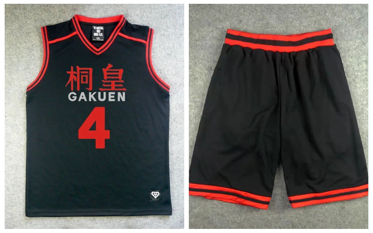 Anime Kuroko no Basket Basuke Cosplay Jersey Sets GAKUEN School Uniform Aomine Daiki Basketball Sportswear T Shirt Shorts Suits