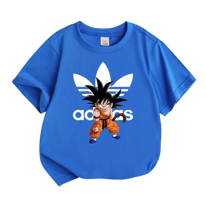 Kids Clothes  theme For Summer，Anime cartoon Print Boys Creative T-shirt, Casual Lightweight Comfy Short Sleeve Tee Tops