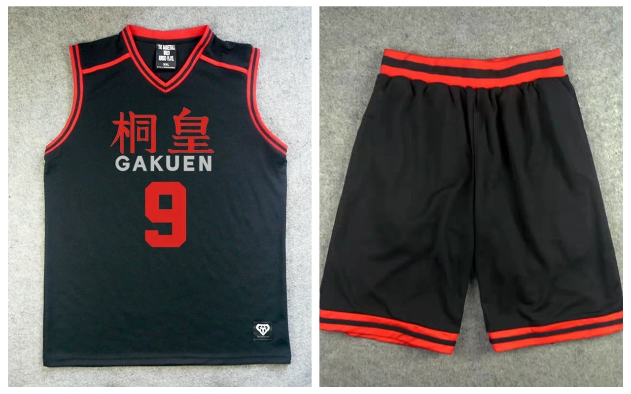 Anime Kuroko no Basket Basuke Cosplay Jersey Sets GAKUEN School Uniform Aomine Daiki Basketball Sportswear T Shirt Shorts Suits