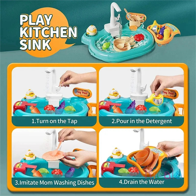 Outdoor Summer Beach Toys Toddler Summer Outdoor Toys Play Sink with Running Water for Kids