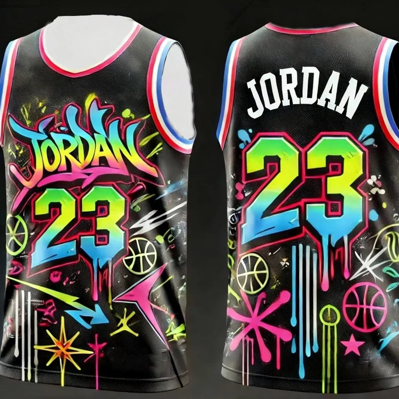 2026 Summer New Arrivals Jordan No. 23 Street Style Basketball Jersey Sports Vest Men Women Fan Special Jersey Family Kids Tees