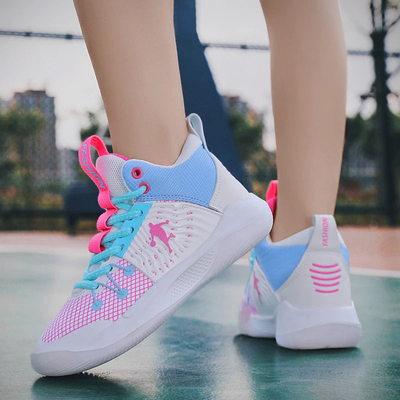 Brand Design Basketball Shoes For Kids Sneakers Comfort Cushion Boys Sport Sneakers Training Shoes Non-Slip Children's Sneakers