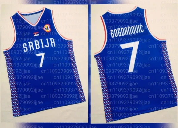 Basketball Jerseys  Srbija 15 Jokic Jersey Sewing Cheap High Quality Outdoor Sportswear Navy Blue White Fashion FamilyMatching