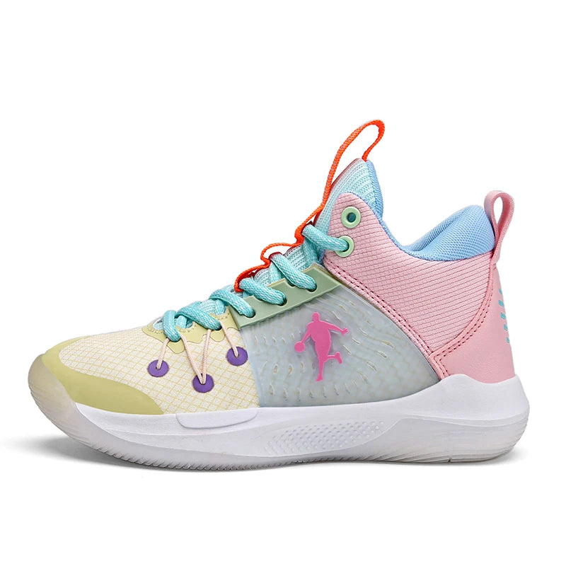 Brand Design Basketball Shoes For Kids Sneakers Comfort Cushion Boys Sport Sneakers Training Shoes Non-Slip Children's Sneakers