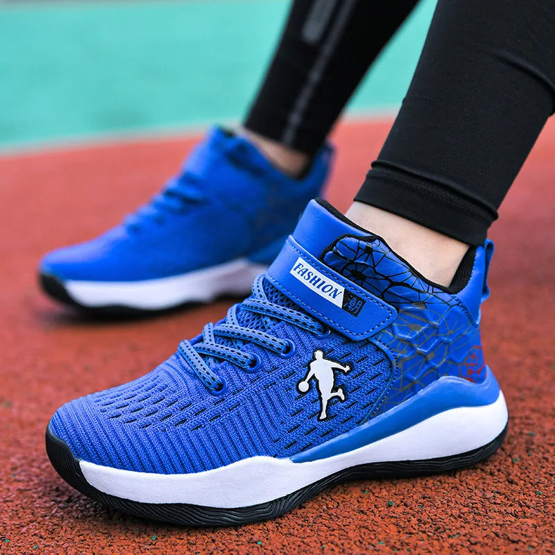 Children's Basketball Shoes New Style Boys Girls' Sports Trainers Student Fashion Mesh Breathable Running Sneakers Kids Footwear