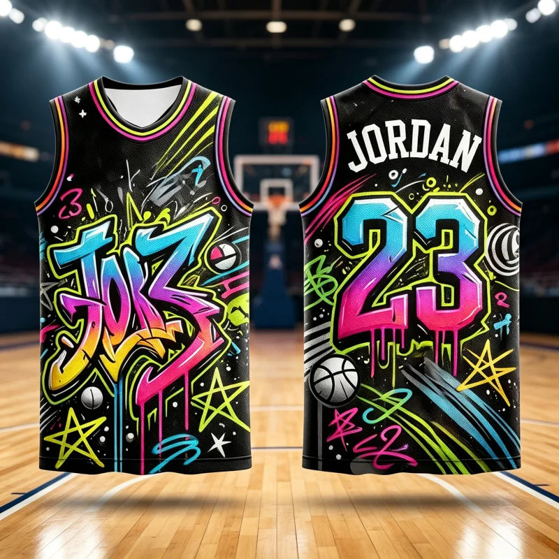 2026 Summer New Arrivals Jordan No. 23 Street Style Basketball Jersey Sports Vest Men Women Fan Special Jersey Family Kids Tees