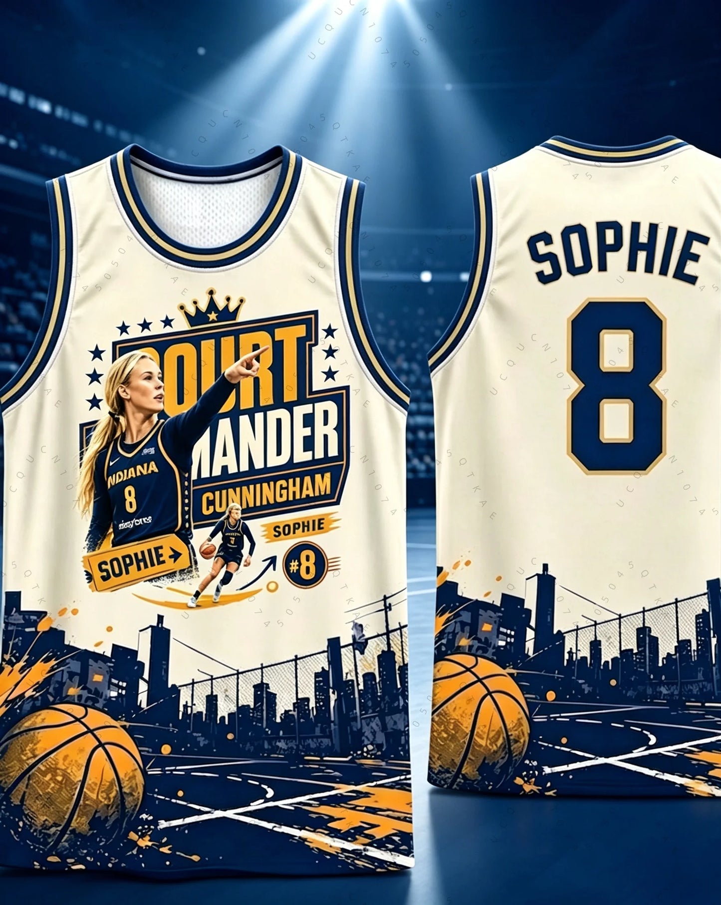 2026 Summer Sophie Cunningham The Point Is To Win Game Tank Top Basketball Jersey Mens Women's Breathable Kids Basketball Jersey