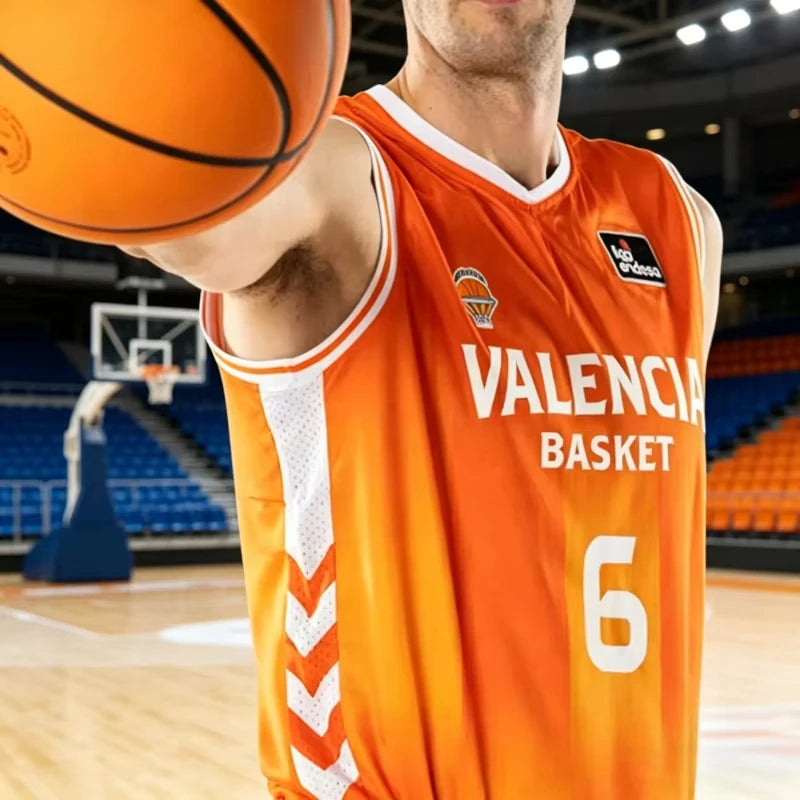 Summer New Spain Basketball League Basketball Jersey Sports Vest Valencia Basket Jaime Pradilla Number 2 Jersey Family Kids Tees
