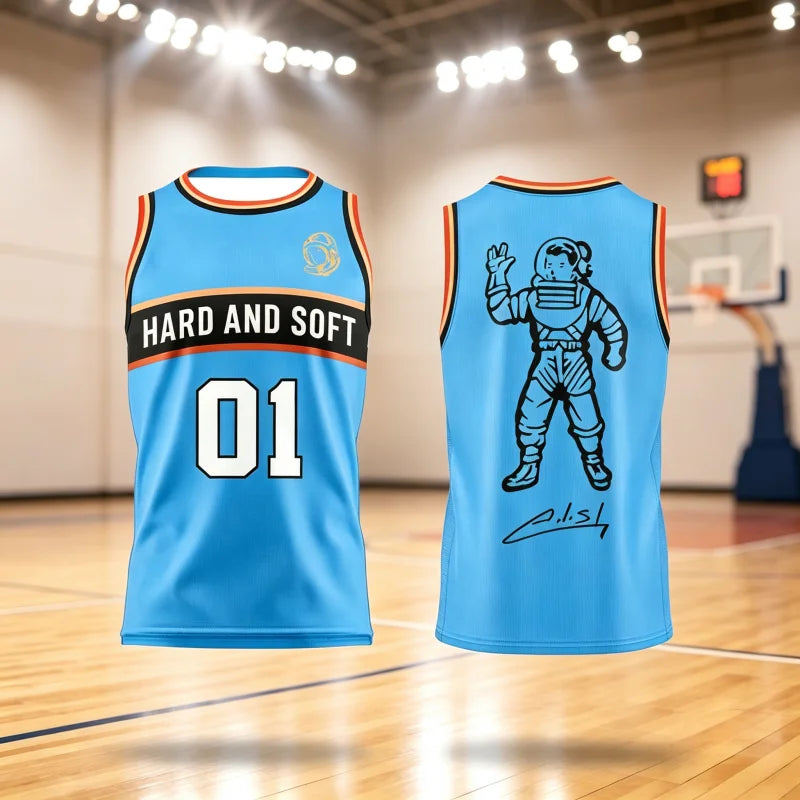 Summer New Billie Eilish Hard and Soft Themed Basketball Jersey Sports Vest Breathable Casual Streetwear Fans Family Kids Tees