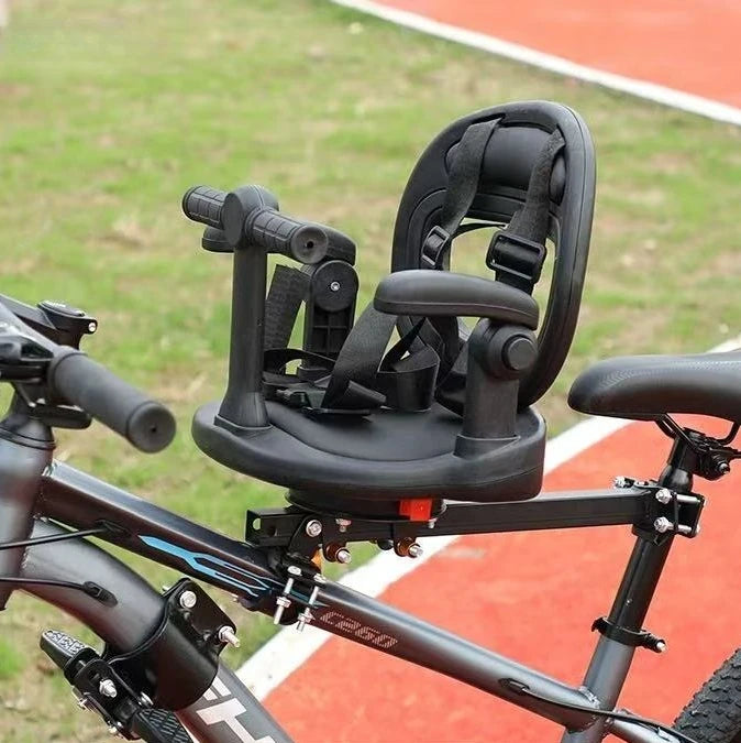 Rotatable & Foldable Front Mount Kids Bike Seat Safety Anti-Drop Bicycle Saddle for Mountain Bike