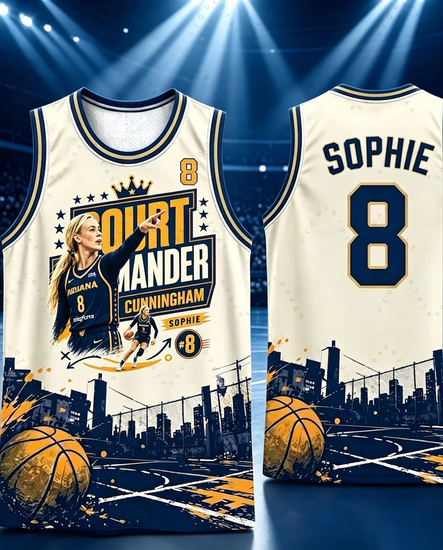 2026 Sophie Cunningham The Point Is To Win Game Tank Top Basketball Jersey Mens Women's Breathable Kids Outfit Basketball Jersey
