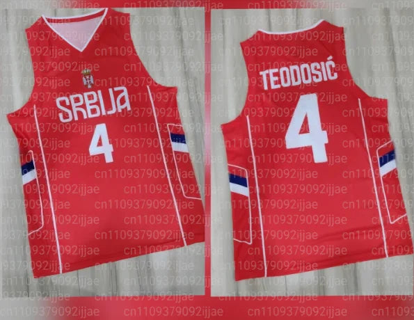 Basketball Jerseys  Srbija 15 Jokic Jersey Sewing Cheap High Quality Outdoor Sportswear Navy Blue White Fashion FamilyMatching