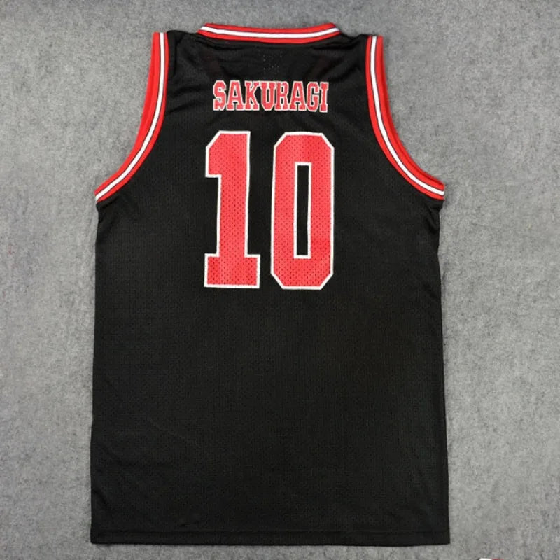 Anime Shohoku Kids #10 Sakuragi Rukawa Mitsui Miyagi Basketball Jersey Set Youth Sports Shirt Uniform for Fans