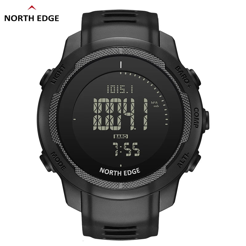 NORTH EDGE VERTICO Men's Digital Watch Carbon Fiber Case Smart Watch For Man Sports WR50M Watch Altimeter Barometer Compass