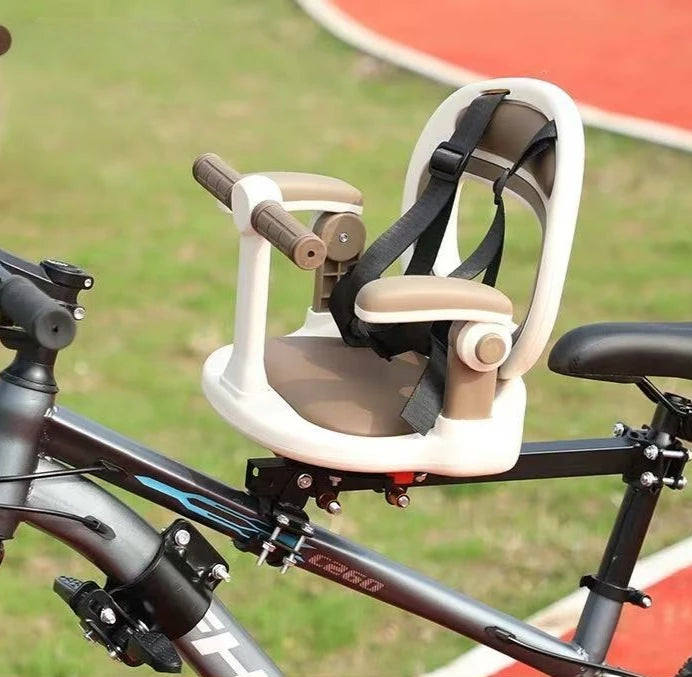 Rotatable & Foldable Front Mount Kids Bike Seat Safety Anti-Drop Bicycle Saddle for Mountain Bike