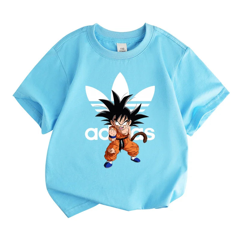 Kids Clothes  theme For Summer，Anime cartoon Print Boys Creative T-shirt, Casual Lightweight Comfy Short Sleeve Tee Tops