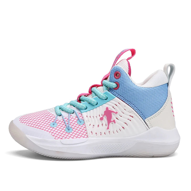 Brand Design Basketball Shoes For Kids Sneakers Comfort Cushion Boys Sport Sneakers Training Shoes Non-Slip Children's Sneakers