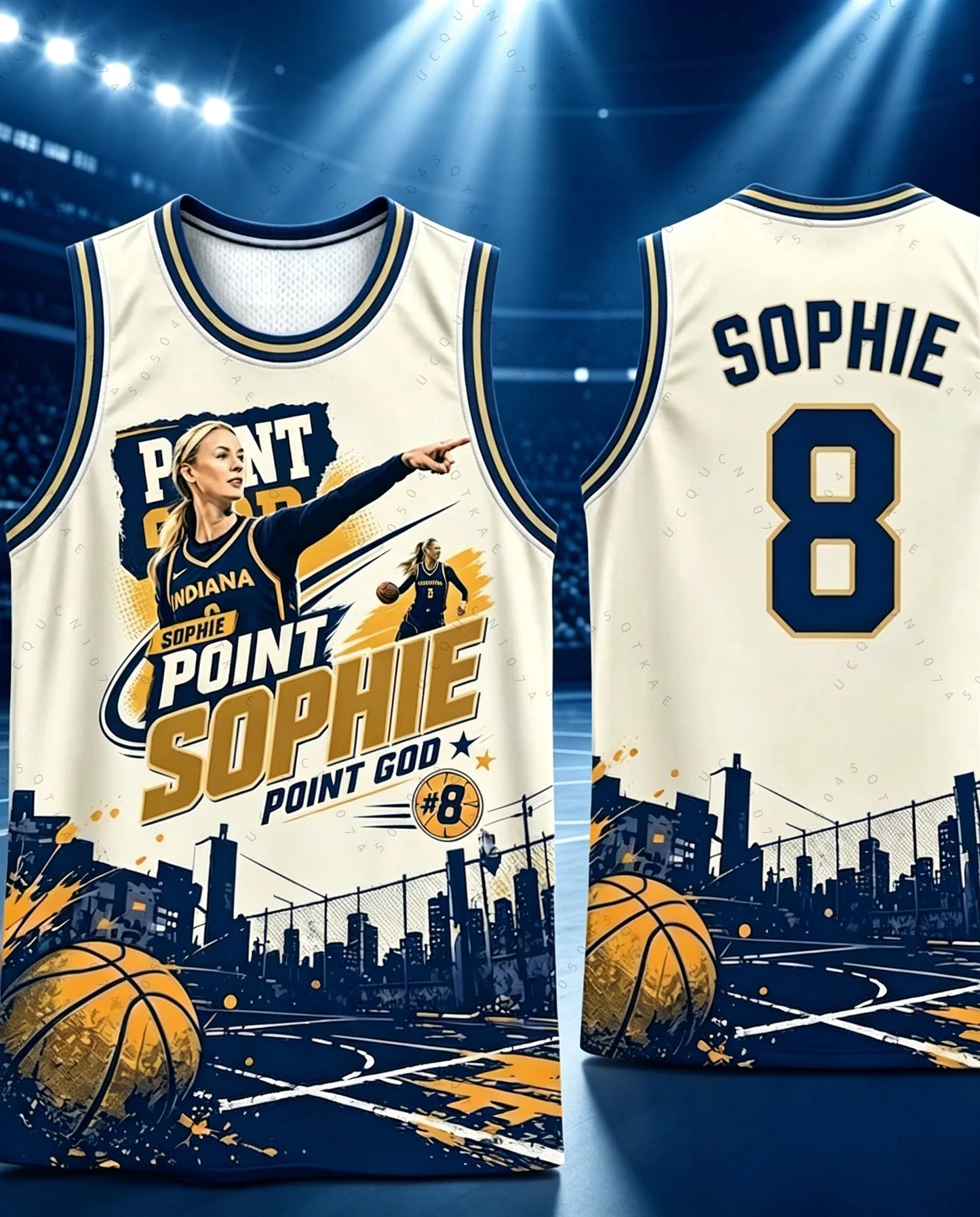 2026 Summer Sophie Cunningham The Point Is To Win Game Tank Top Basketball Jersey Mens Women's Breathable Kids Basketball Jersey