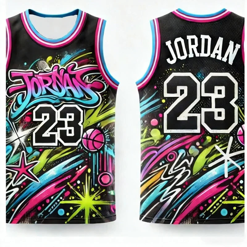 2026 Summer New Arrivals Jordan No. 23 Street Style Basketball Jersey Sports Vest Men Women Fan Special Jersey Family Kids Tees