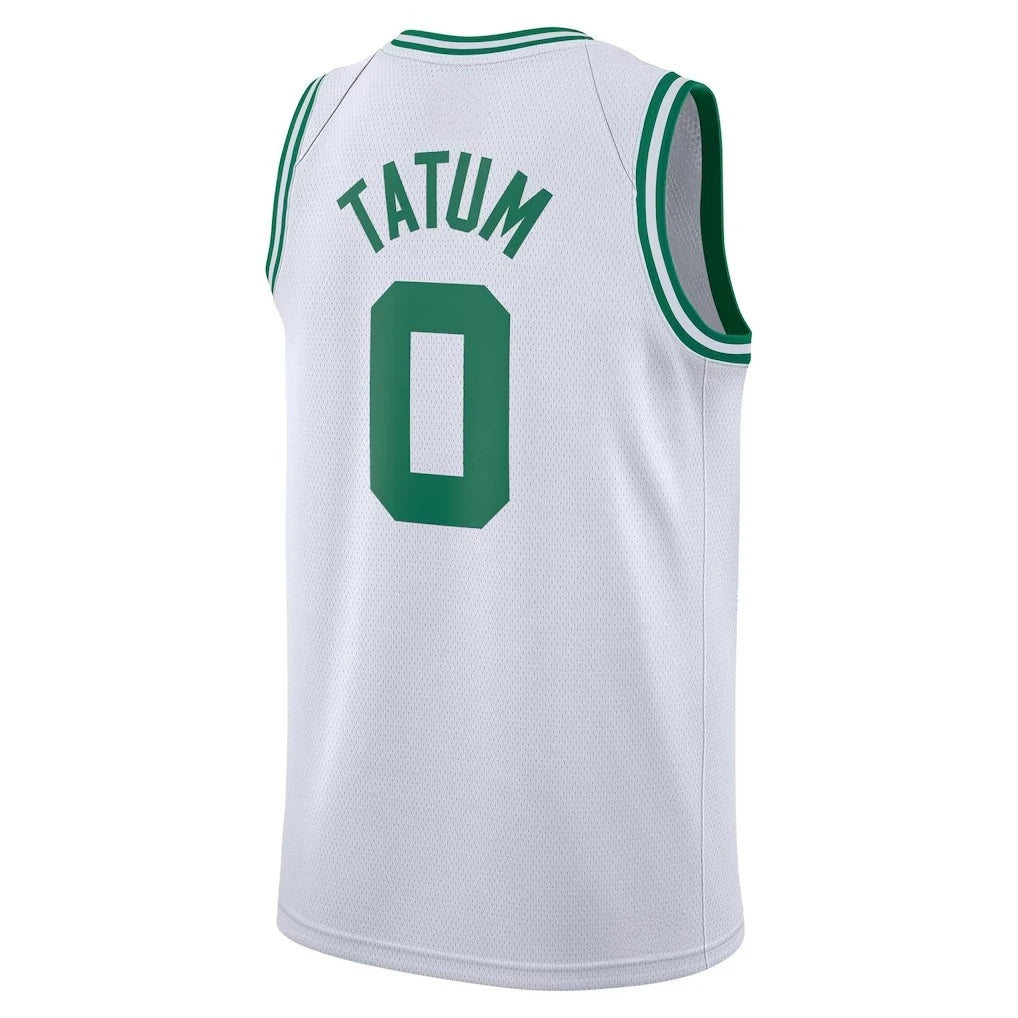 Basketball Jersey - White with Green Accents Breathable Sports 3d HD Prints Ideal Jersey