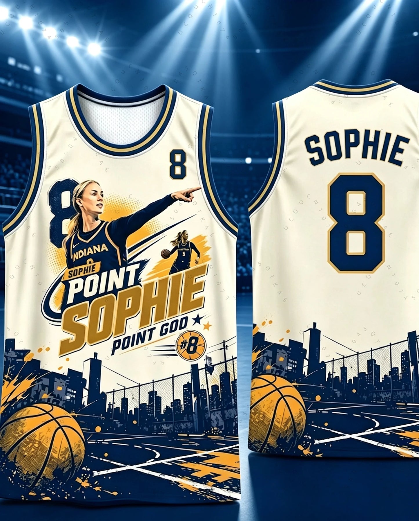 2026 Sophie Cunningham The Point Is To Win Game Tank Top Basketball Jersey Mens Women's Breathable Kids Outfit Basketball Jersey