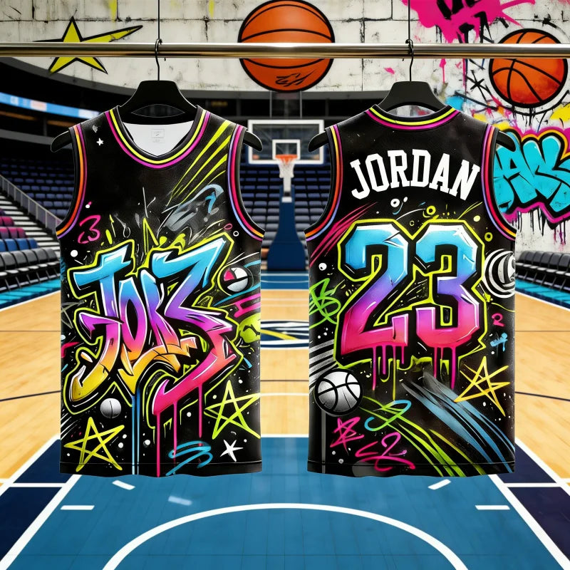 2026 Summer New Arrivals Jordan No. 23 Street Style Basketball Jersey Sports Vest Men Women Fan Special Jersey Family Kids Tees